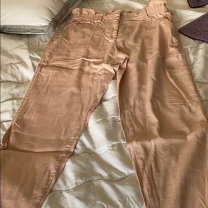 Elevenses  pink linen blend pants size m